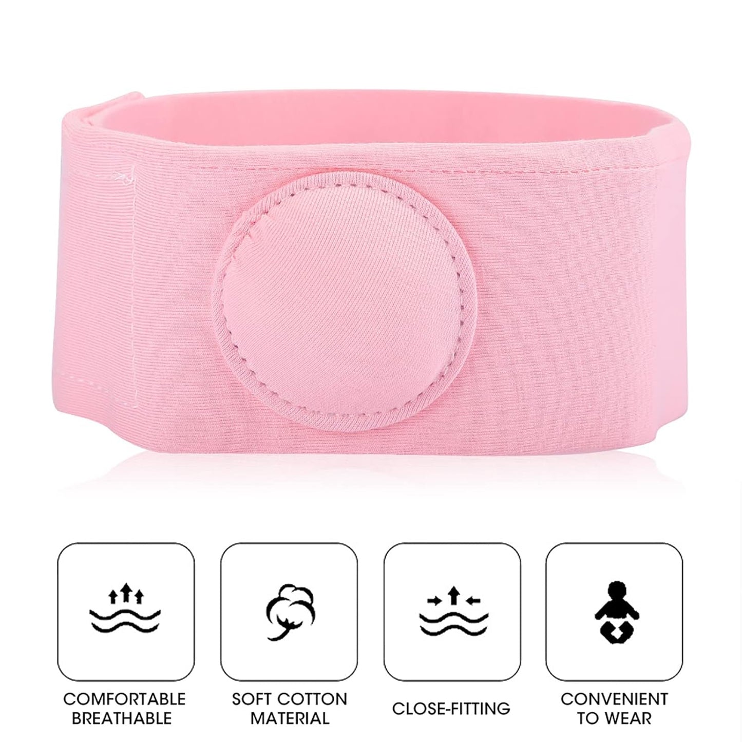 2pcs Umbilical Hernia Belt for Babies pink Baby Hernia Belt, Belly Button Hernia Belt Baby Hernia Belt Hernia Therapy Treatment Children Infant Umbilical Hernia Belt Baby Belly Button Band