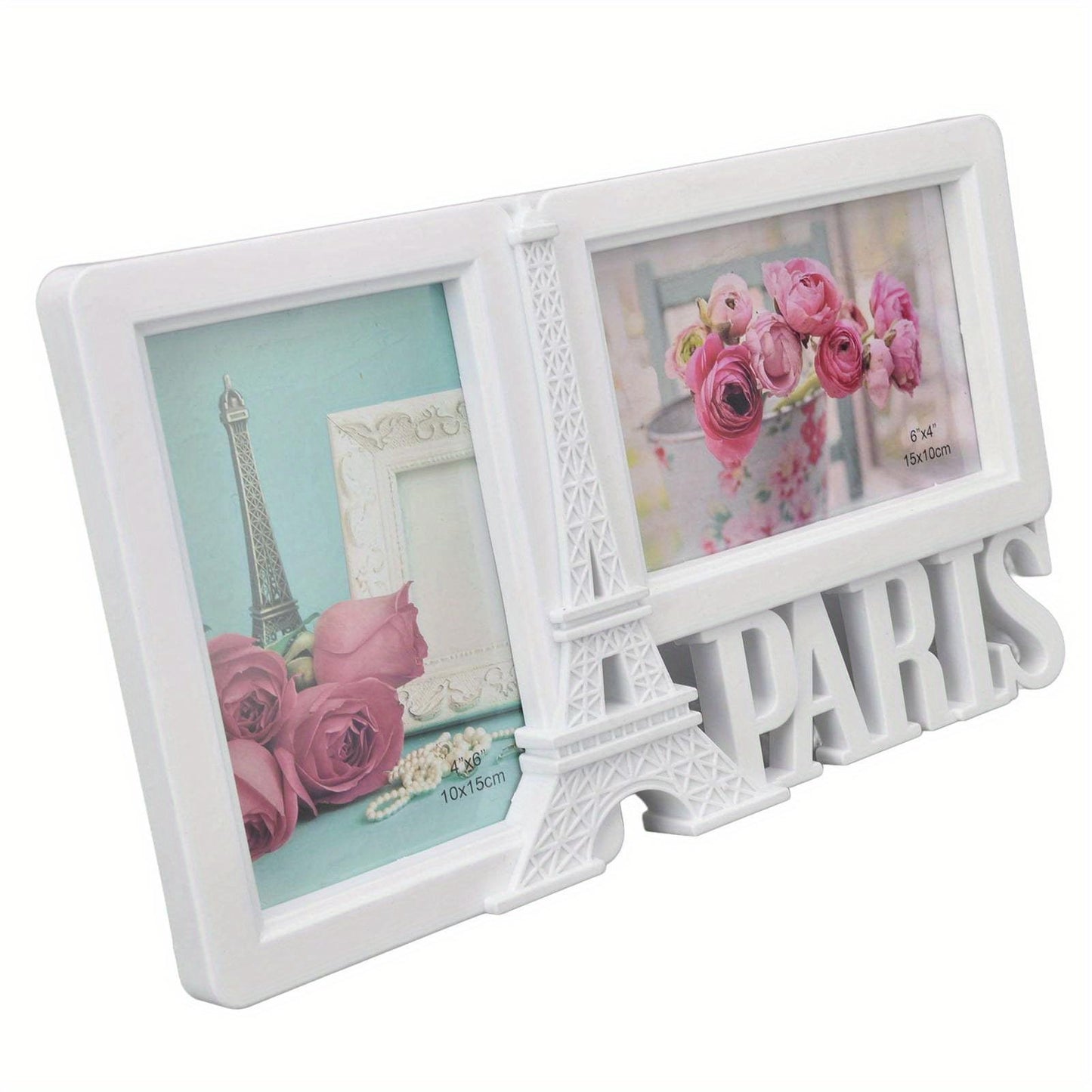 2PCS Rectangle Photo Frame Home Decorative Photo Frame 2 Hole Wedding Picture Frame for Bedroom Party