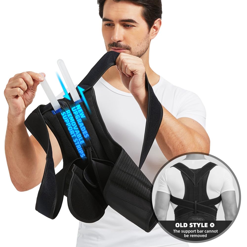 Back Brace Posture Corrector for Men and Women Lumbar Support Shoulder Posture Support for Improve Posture Provide and Back Pain Relief (X-Large)