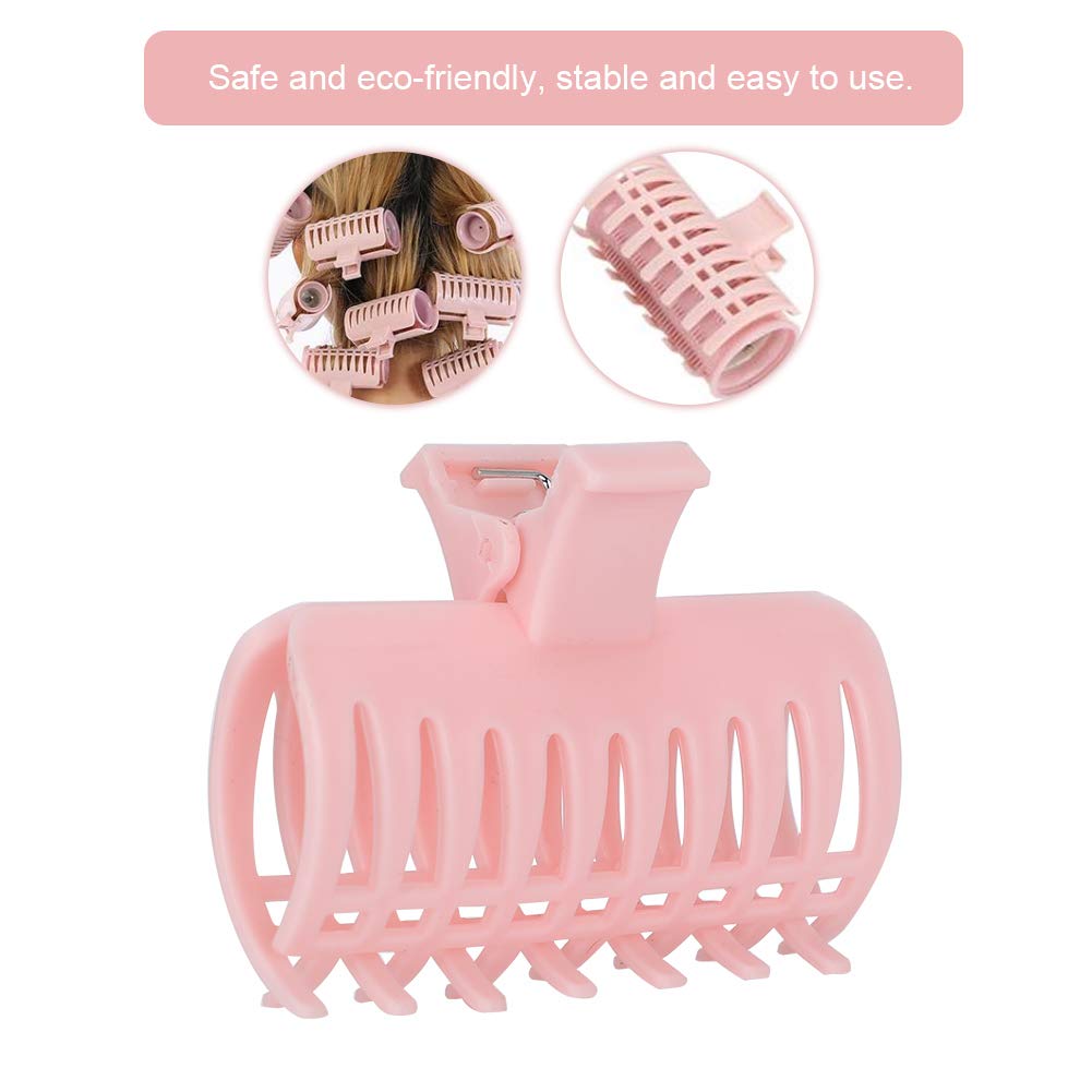 15PCS Hot Roller Clips, Curler Claw Clips for Girls Women, Hair Section Fixing Clamps, Holding Hairdressing Tool for Long and Medium Hair (Pink)