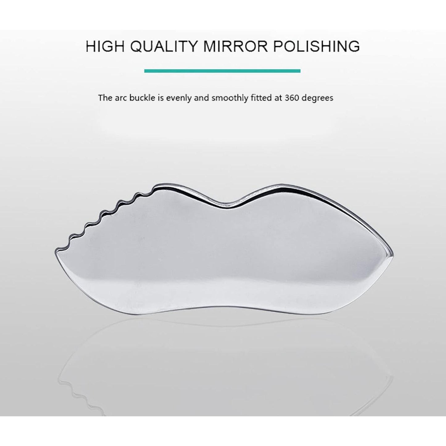 Massage Board Comb Gua Sha Facial Tool V Shape Face Edger Smoother, Solid 304 Stainless Steel Gua Sha Scraping Massage Tools for Face Body for Soft Tissue Pain Relief Body Care