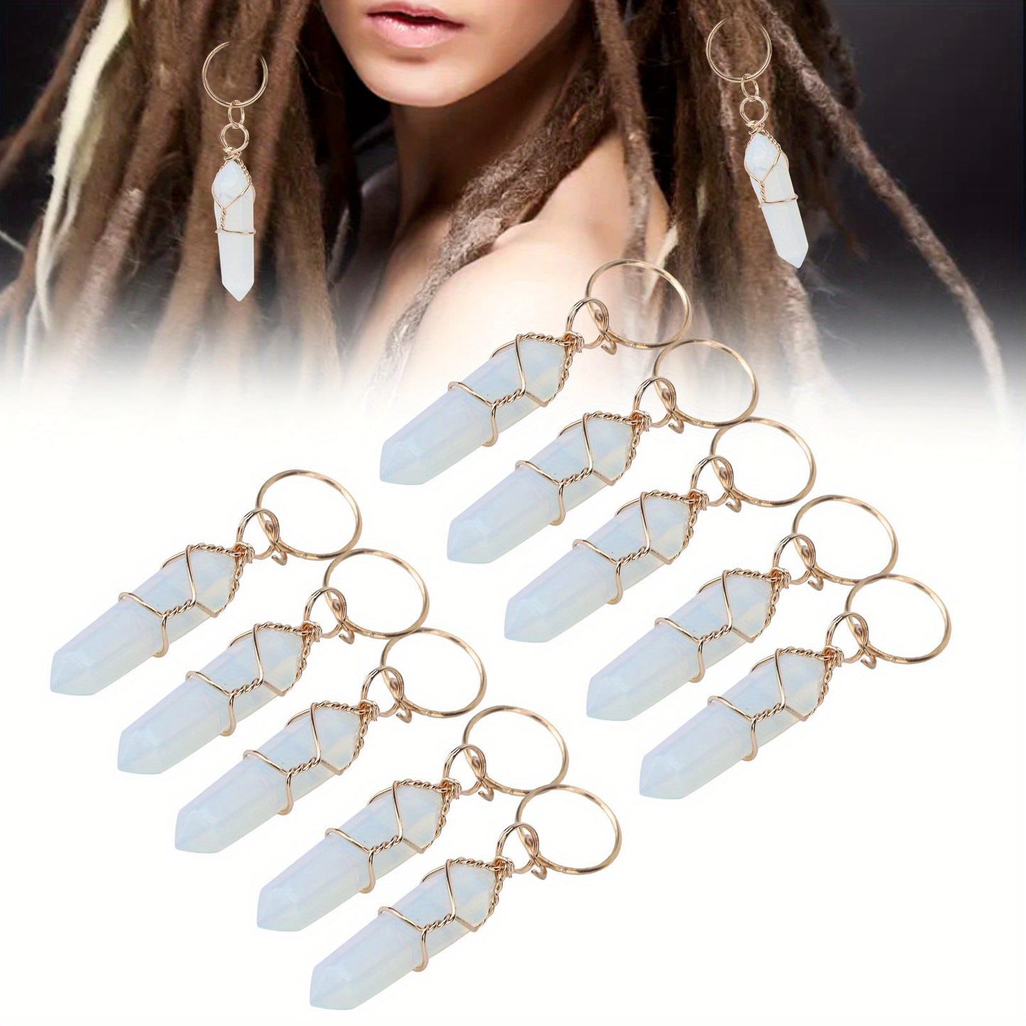 Braid Accessories HairDreadlock Hair Jewelry Winding Ferrules Hair Pendants for Women Young Girls