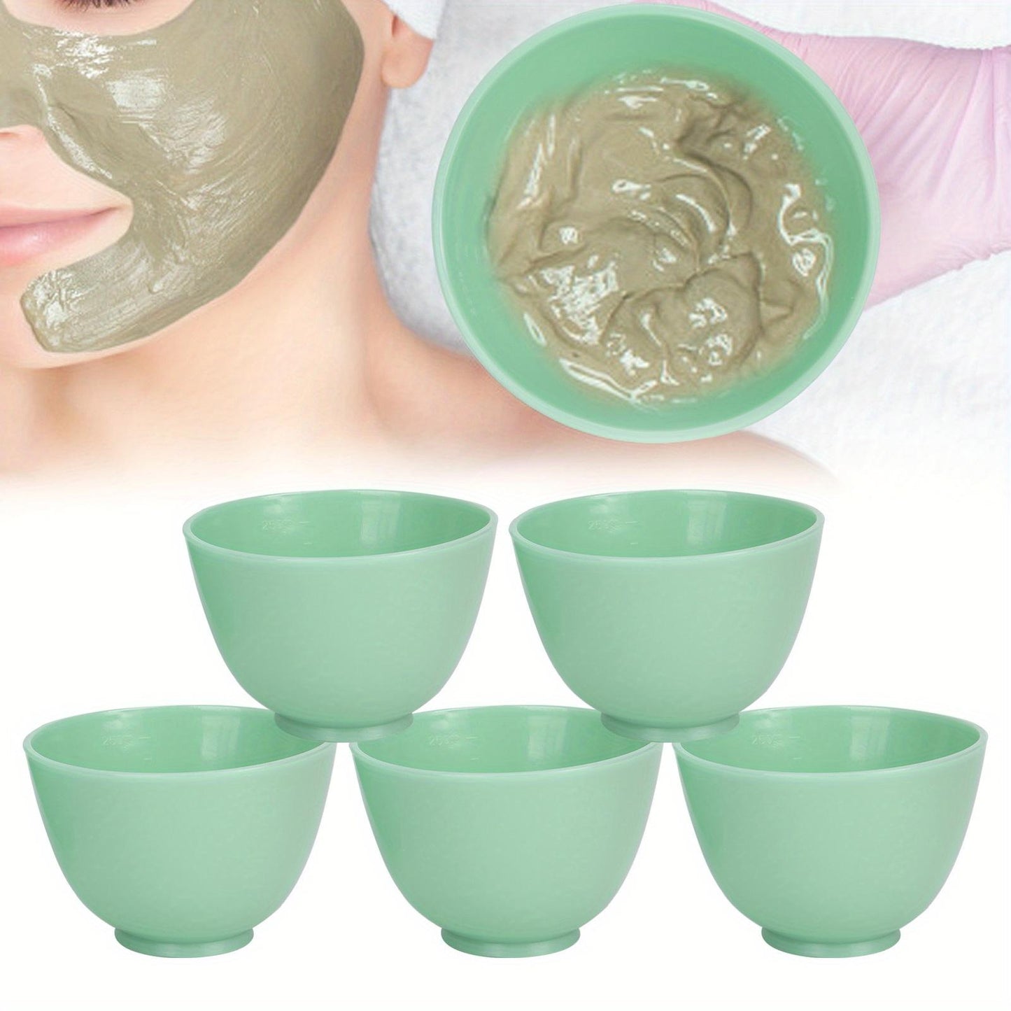 5PCS Facial Mask Mixing Bowl for Facial Mask, Mud Mask and Other Skincare Products