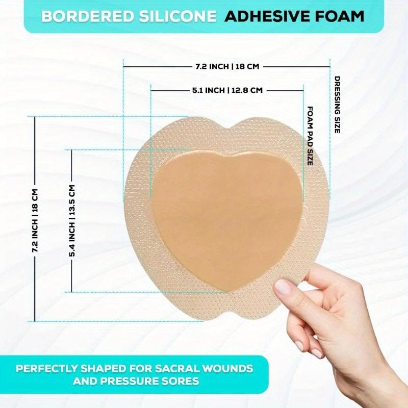 MedVance Silicone - Bordered Silicone Adhesive Foam Dressing Sacral Size 7"x 7" Box of 5 dressings