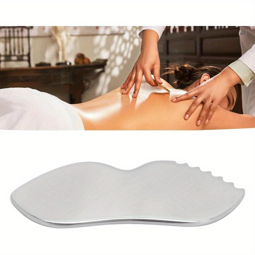 Gua Sha Massage Board Comb Edge 304 Stainless Steel Smooth Surface Gua Sha Tool for Soft Tissue Pain Relief, Body Care