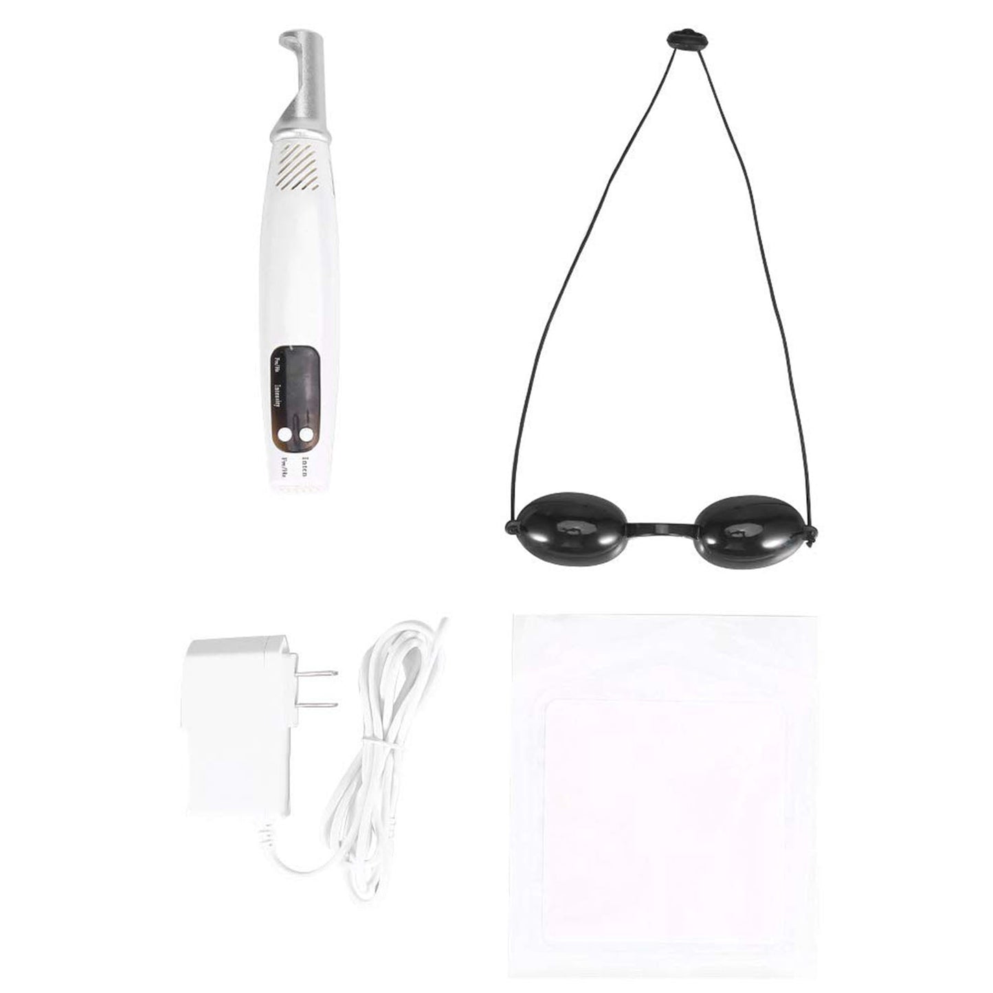 5-piece set of beauty and personal care, portable LCD body micro needle removal pen skin beauty device white 7.48 x 1.38 x 1.38 inch