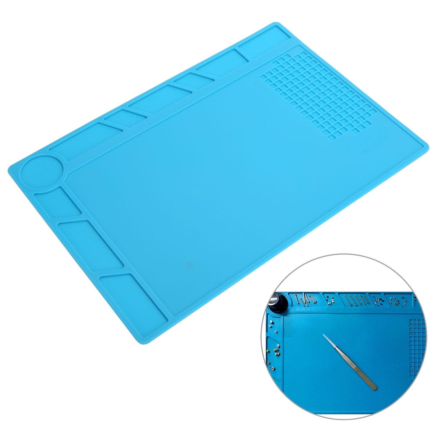 LYUMO Soldering Mat,Watch Repair Pad Rubber Soldering Station Mat Non‑Slip Anti‑Static Watchmaker Tool,Repair Pad