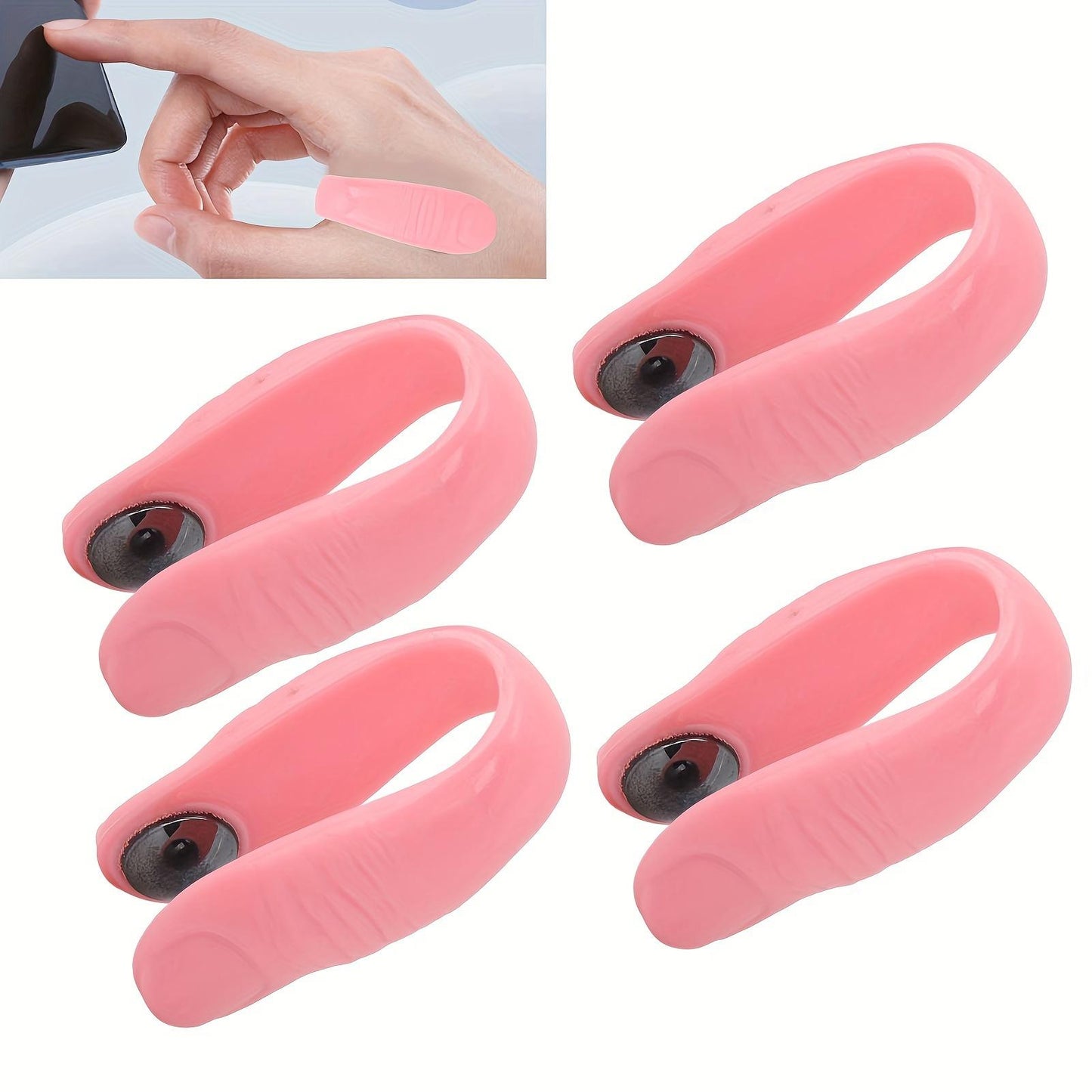 4pcs Acupressure Hand Pressure Point Clip Stress Reduction Wearable Magnets Headache Migraine Relief Clip Pink