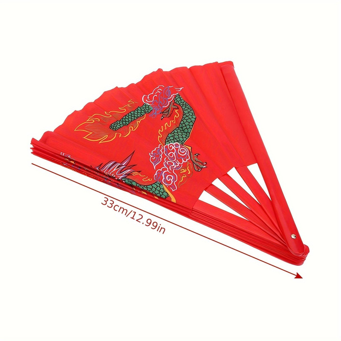 Red Tai Chi Martial Arts Kung Fu Bamboo Fan For Right Hand - Lightweight And Durable Wushu Dance Practice Training Fan, Ideal For Martial Arts Enthusiasts