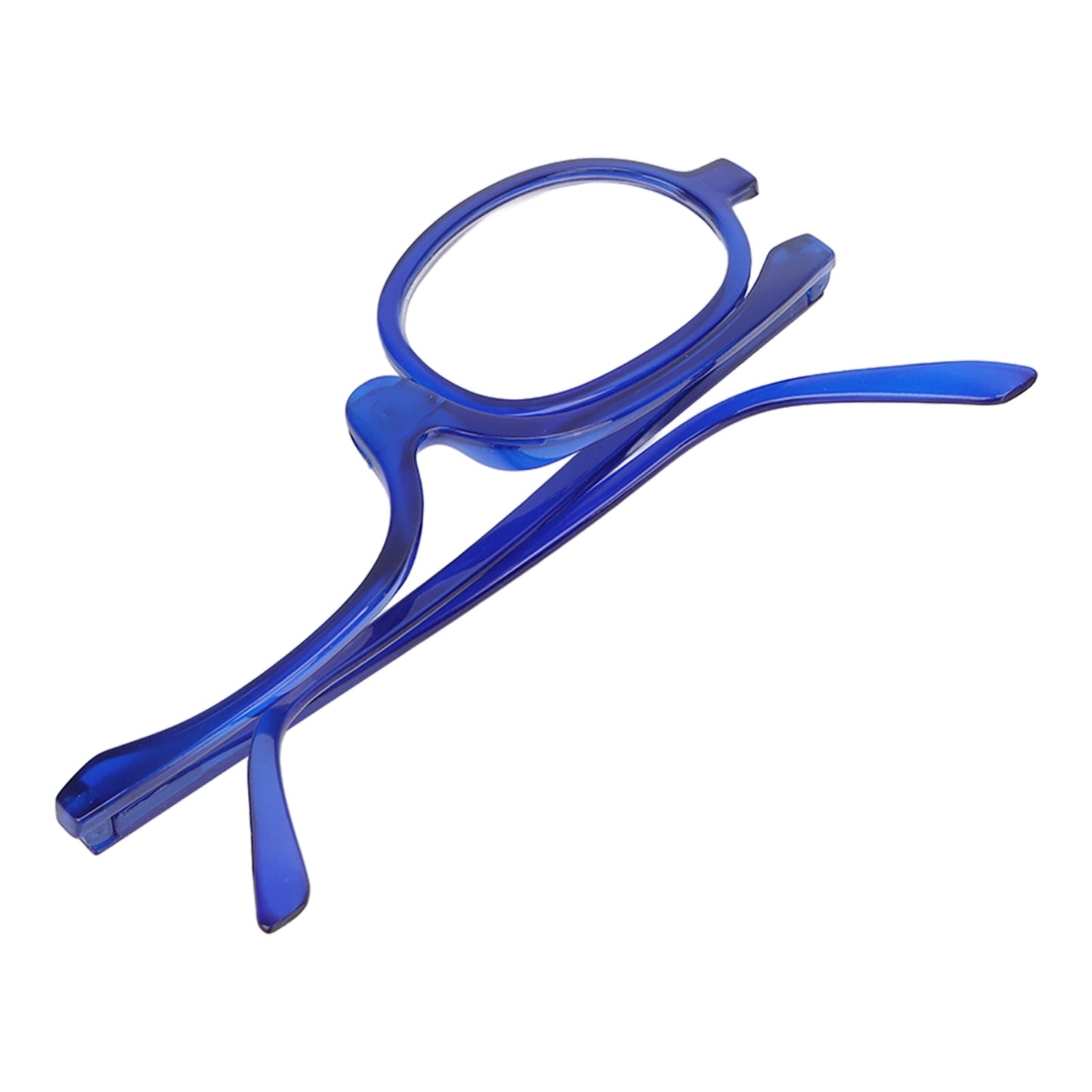 Magnifying Makeup Glasses Professional Portable Women Fashionable Flip Down Cosmetic Glasses Blue(+3.50 )