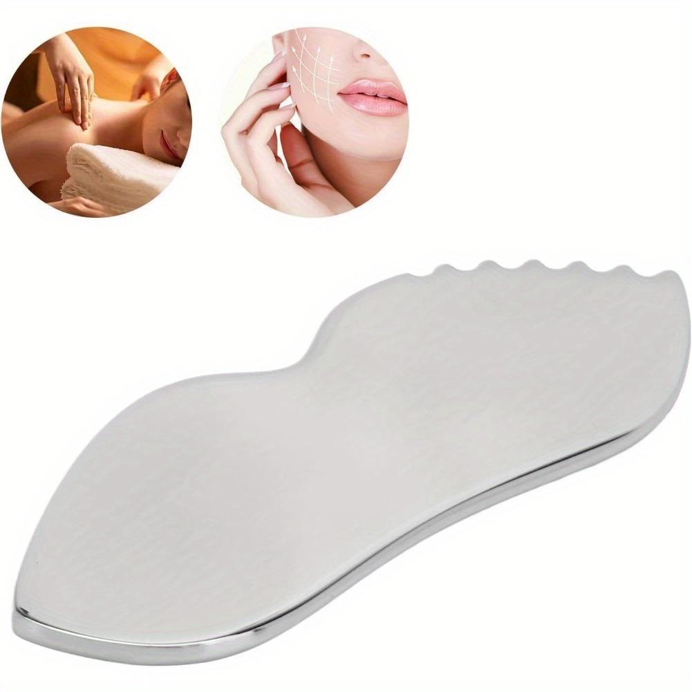 Gua Sha Massage Board Comb Edge 304 Stainless Steel Smooth Surface Gua Sha Tool for Soft Tissue Pain Relief, Body Care