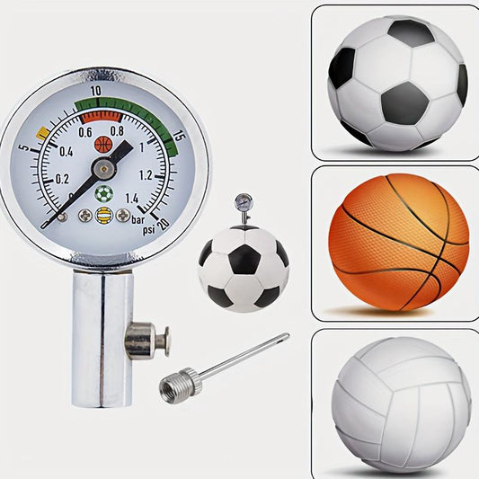 Mini Digital Air Pressure Gauge - Accurate PSI Reading, Durable Construction, Easy-to-Use Tool for Inflating Basketball, Football, Volleyball, and Other Inflatable Sports Equipment - Compact Size, Portable Design, and Multi-Functional Barometer