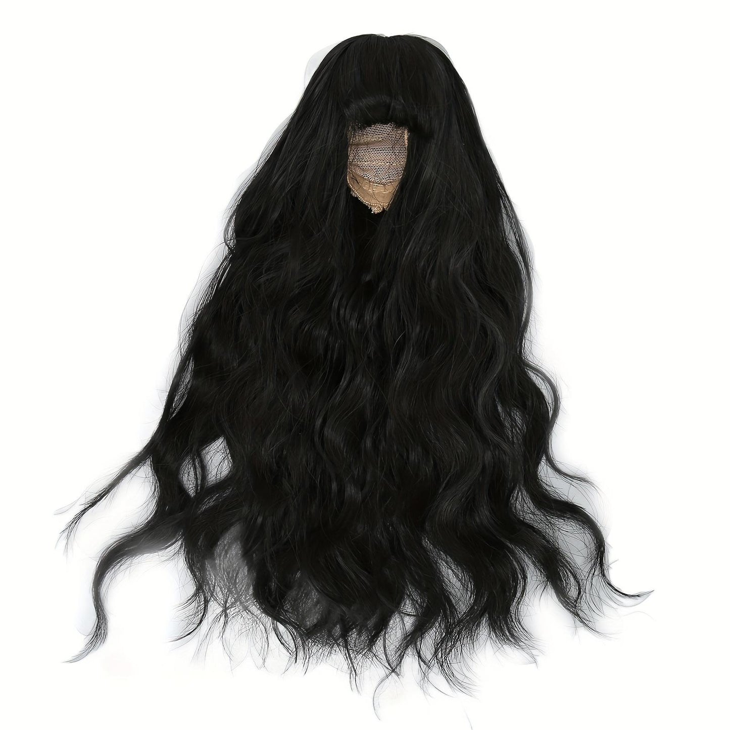 Ball Jointed Doll Wig Curly Soft Heat Resistant Trimmable Soft Touch 1/6 Doll Wig With Bangs For Doll Dress Up Black