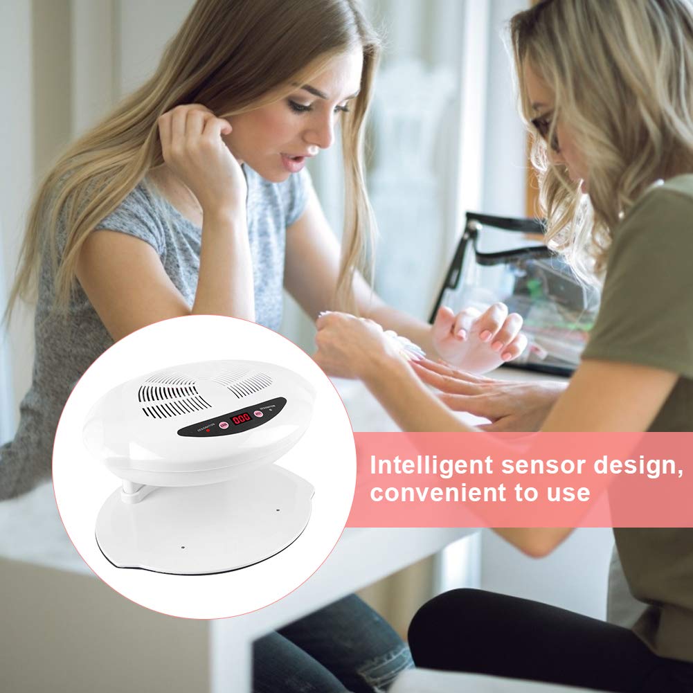 Sonew Hot & Cold Air Nail Dryer Warm-Cool Manicure Drying Fan Manicure Tool for Salon and Home(White)