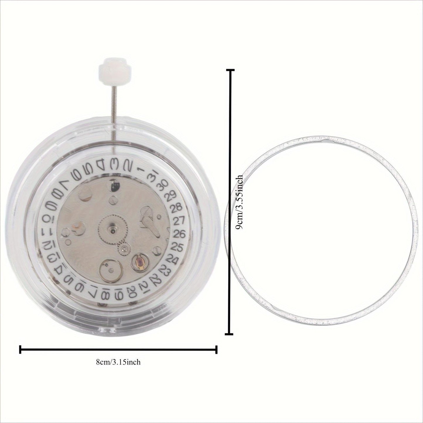 Watch Accessories, 2813 Watch Movement Watch Tools Automatic Mechanical Watch Movement Replacement Part White