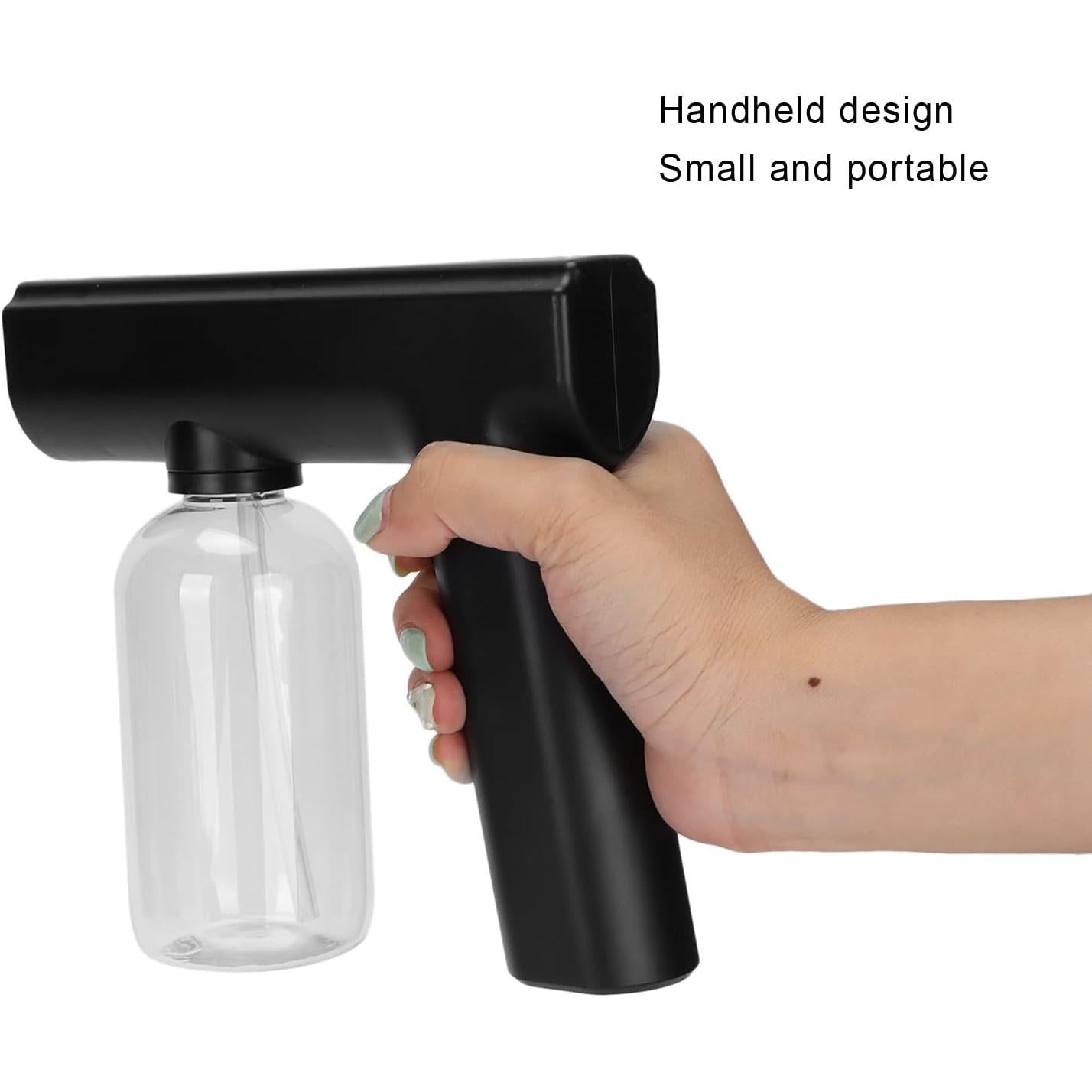 Electric Mist Atomizer Sprayer Gun, Electric Handheld Sprayer Fogger Gun Portable Rechargeable Sprayer Gun, Nanometer Machine for Home Office School Hotel