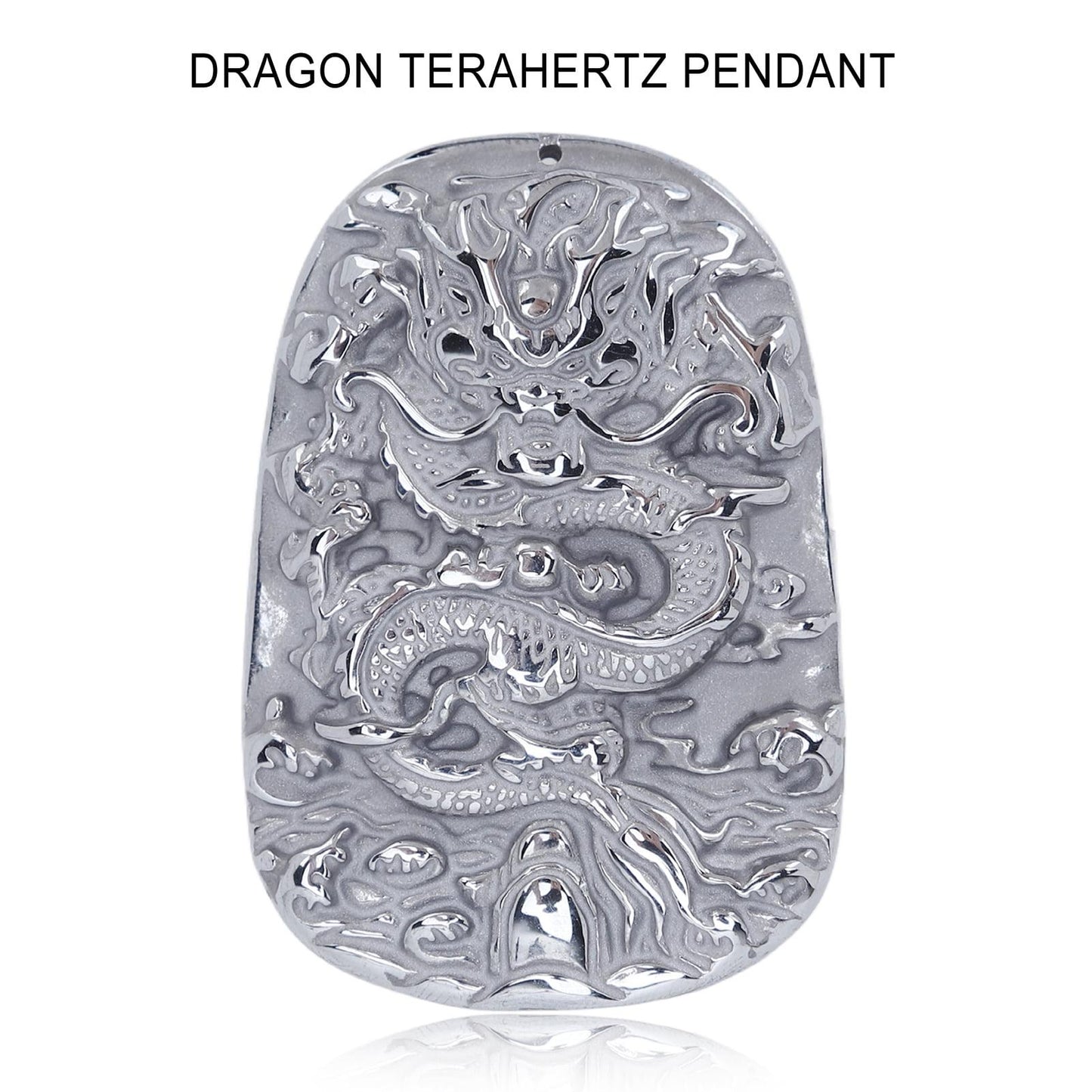 Natural Terahertz Pendant Dragon Pattern Carved Energy Stone Pendant for Making Jewelry