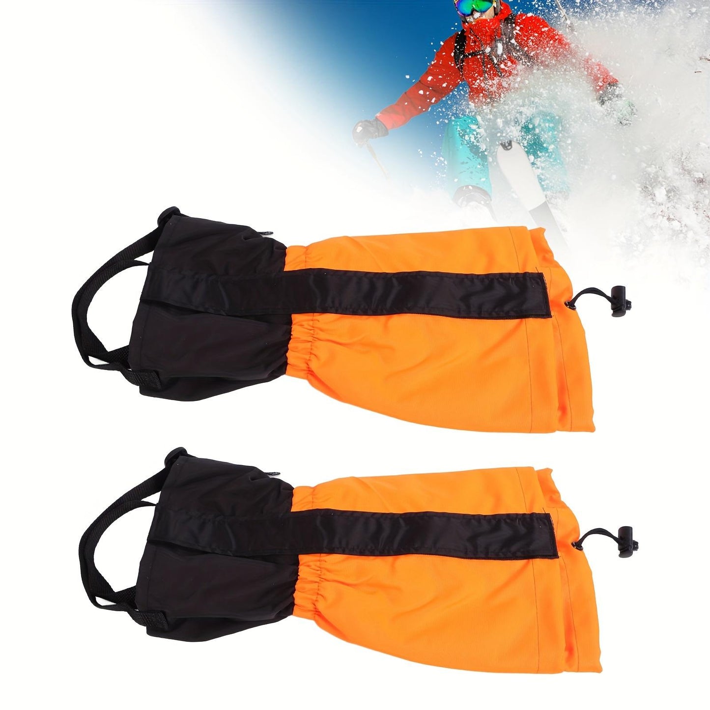 Children's Leg Covers Adjustable Waterproof Windproof Sand Prevention Children's Outdoor Leg Covers (Orange )