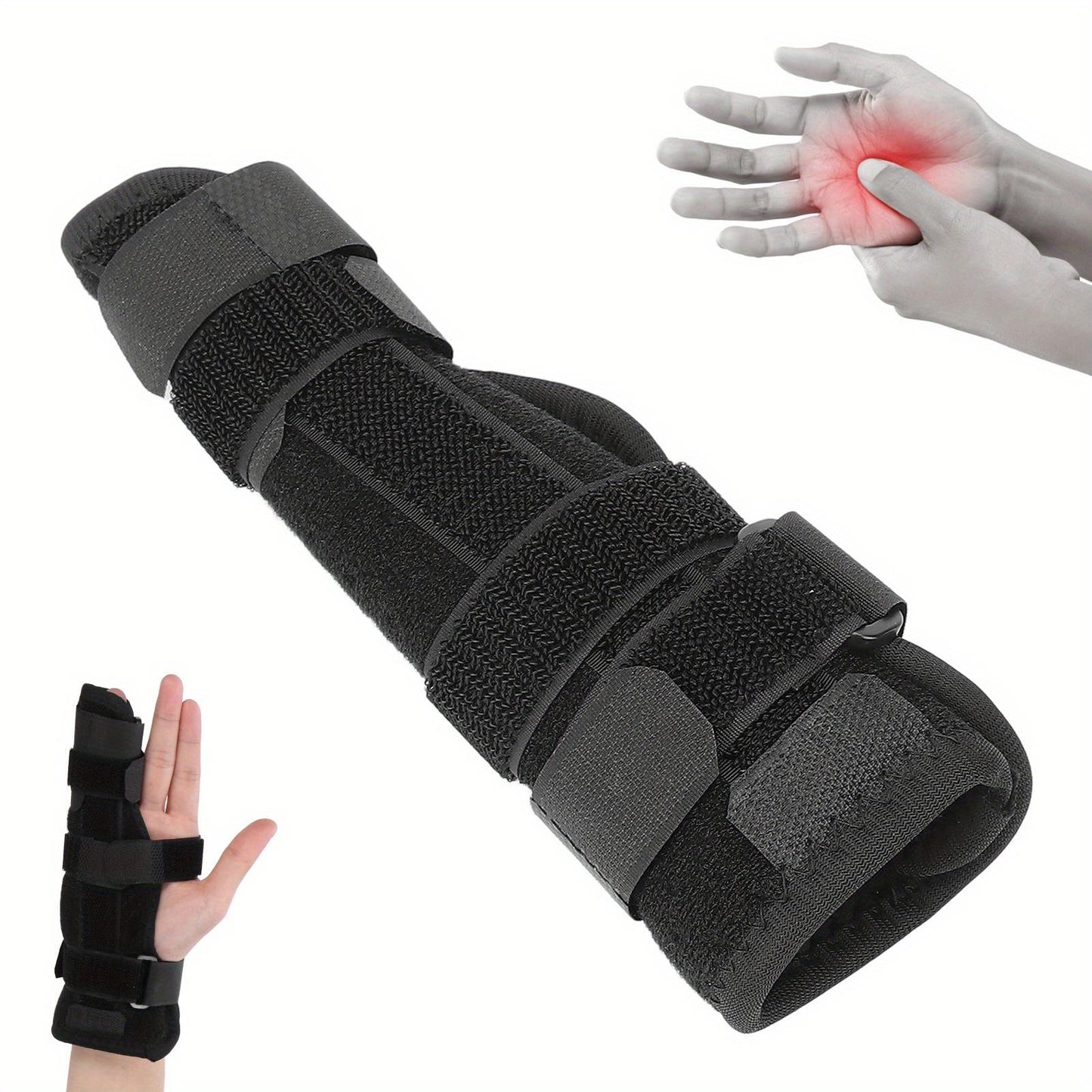 Finger Brace Adjustable Splint Comfortable Hand Support Breathable Relief Stabilizer for Broken FingersL