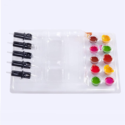 25pcs Ink Cup Holder, Disposable Ink Cup Tray, Color Palette Accessories Holder, Pigment Ink Cup Holder Stand Kit