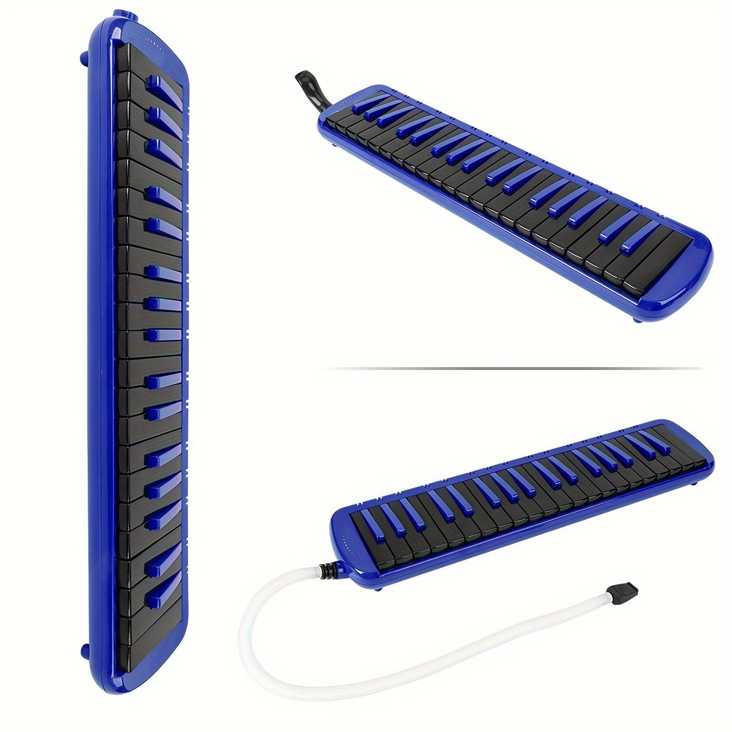 Melodica 37 Key Wind Musical Instrument Suitable for Beginner Practice Bag F37s (Blue )