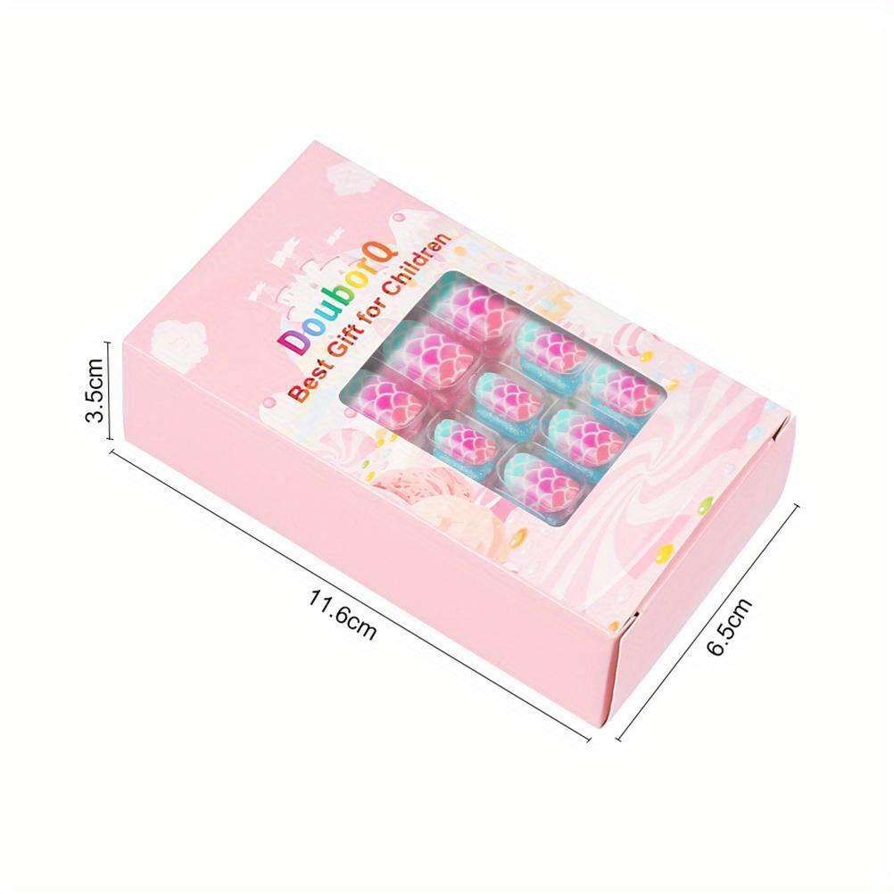 120pcs children' s nail tips cute children' s nail art fake nail tips set