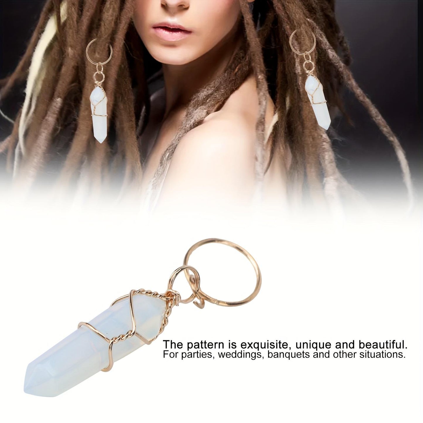 10pcs Hair Jewelry Adjustable For Braids Braid Accessories Hair Ring Dreadlock Hair Jewelry Winding Ferrules Hair Pendants For Women Young Girls