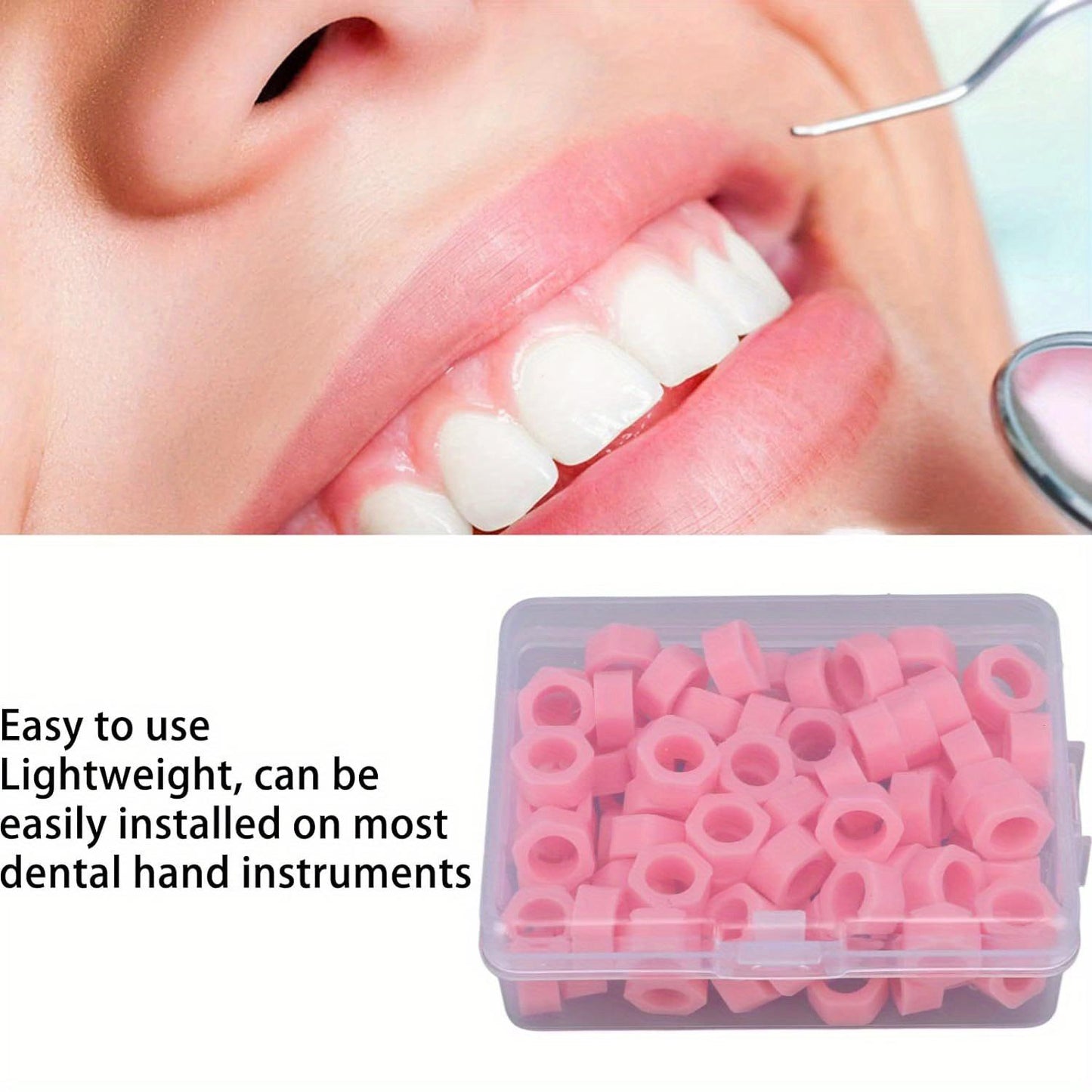 100pcs Dental Code Rings Silicone Color Code Instrument Rings for Instruments Identification ()