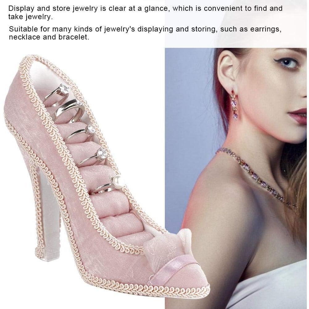 Heel Ring Holder, Model Dress High-heeled Shoes Earring Necklace, Ring Jewelry Holder Stand Display,High Heel Ornament for Girls (04)