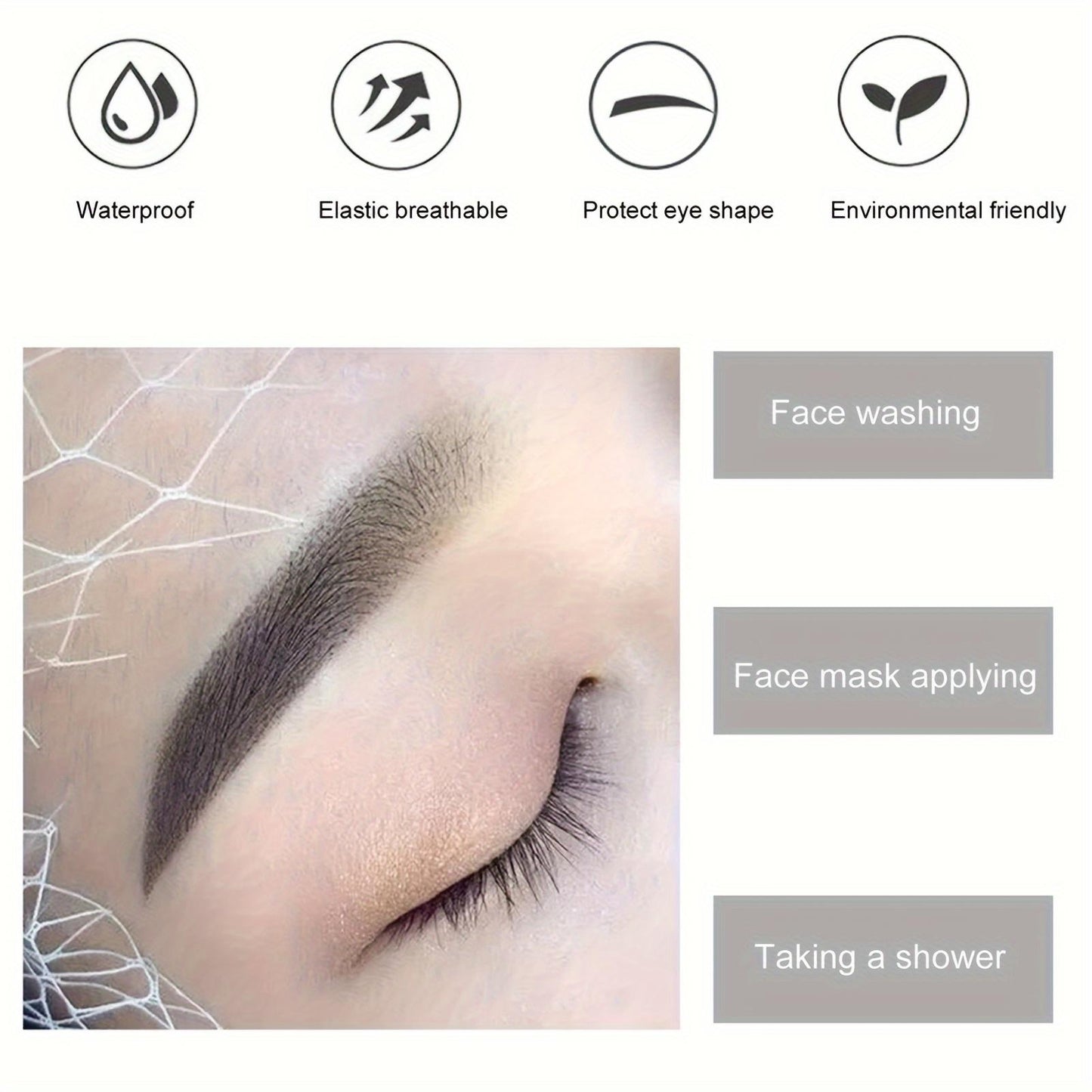 Disposable Plastic Eye, For Microblading 50pcs Eyebrow Tattoo Protection Waterproof Tape Eyebrow Tattoo Aftercare Paste Tattoo Supp