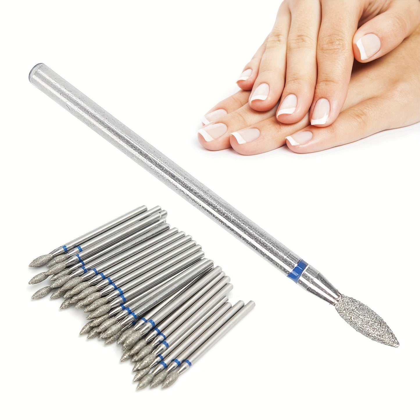 50pcs Nail Drill Bits Nail Polishing Grind Head Replacement Accessory Manicure ToolM