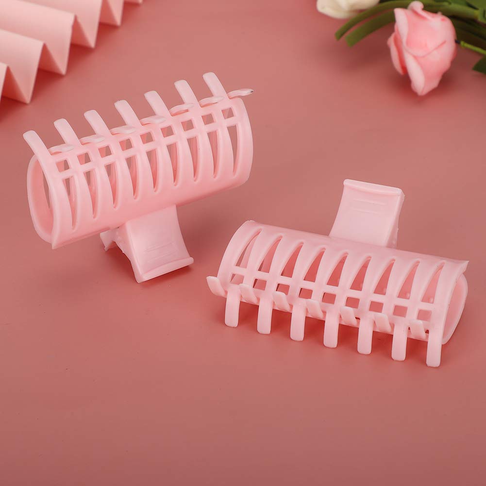 15PCS Hot Roller Clips, Curler Claw Clips for Girls Women, Hair Section Fixing Clamps, Holding Hairdressing Tool for Long and Medium Hair (Pink)