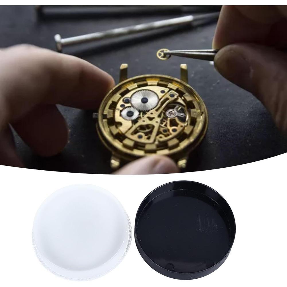 Watch Case Casing Cushion, Transparent Soft Rubber Watch Repair Tool Watch Movement Cushion Pad Holder for Watchmaker Watch Movement Repair Maintenance Tool (75mm)