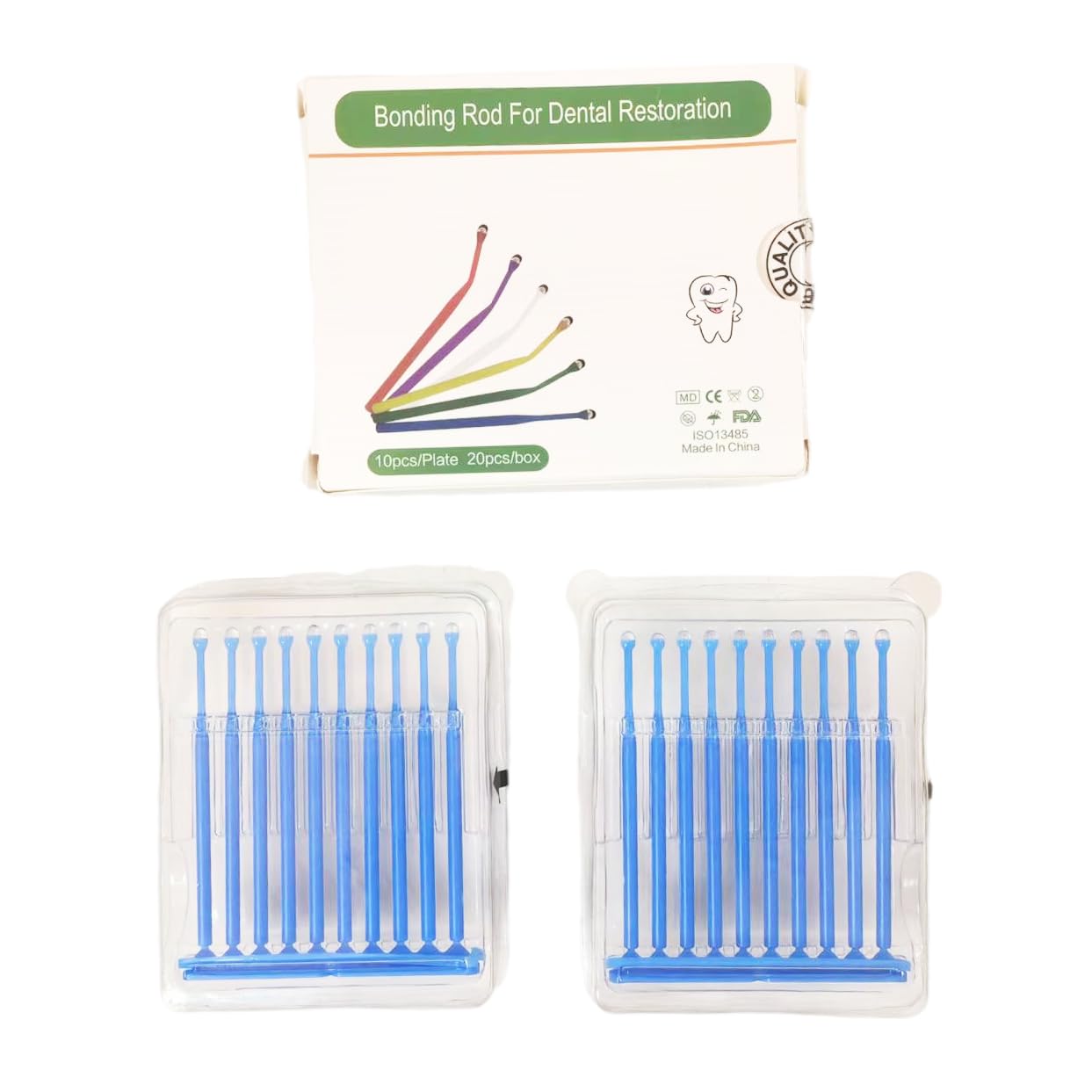 20Pcs Dental Adhesive Tip Applicator Tooth Crown Porcelain Veneer Disposable Health Care