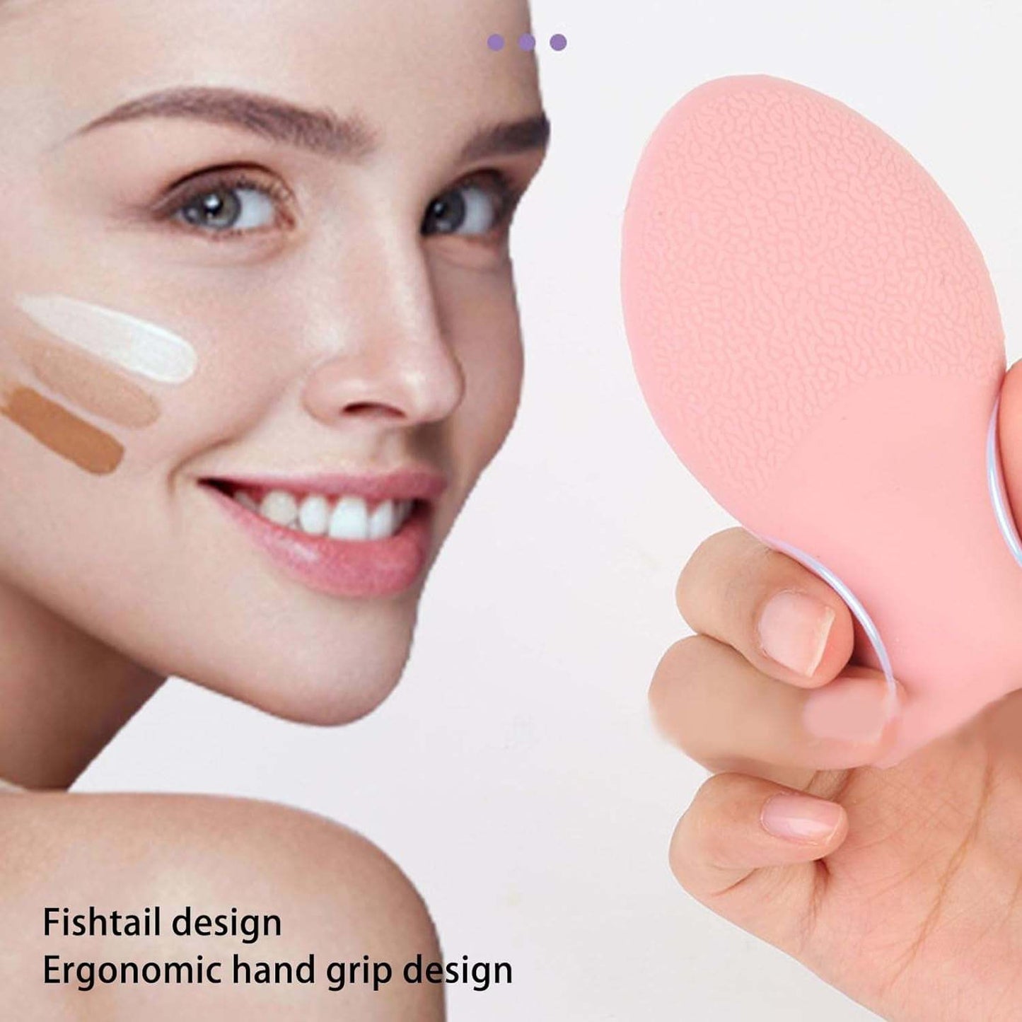 Cute Small Fish Shaped Silicone Makeup Blender Puff - Skin Friendly Puffs for Fixing Makeup