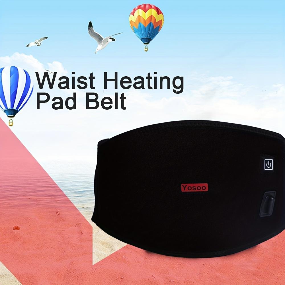 1pc Heating Waist Belt Brace For Pain Relief Lower Back Therapy Lumbar Black