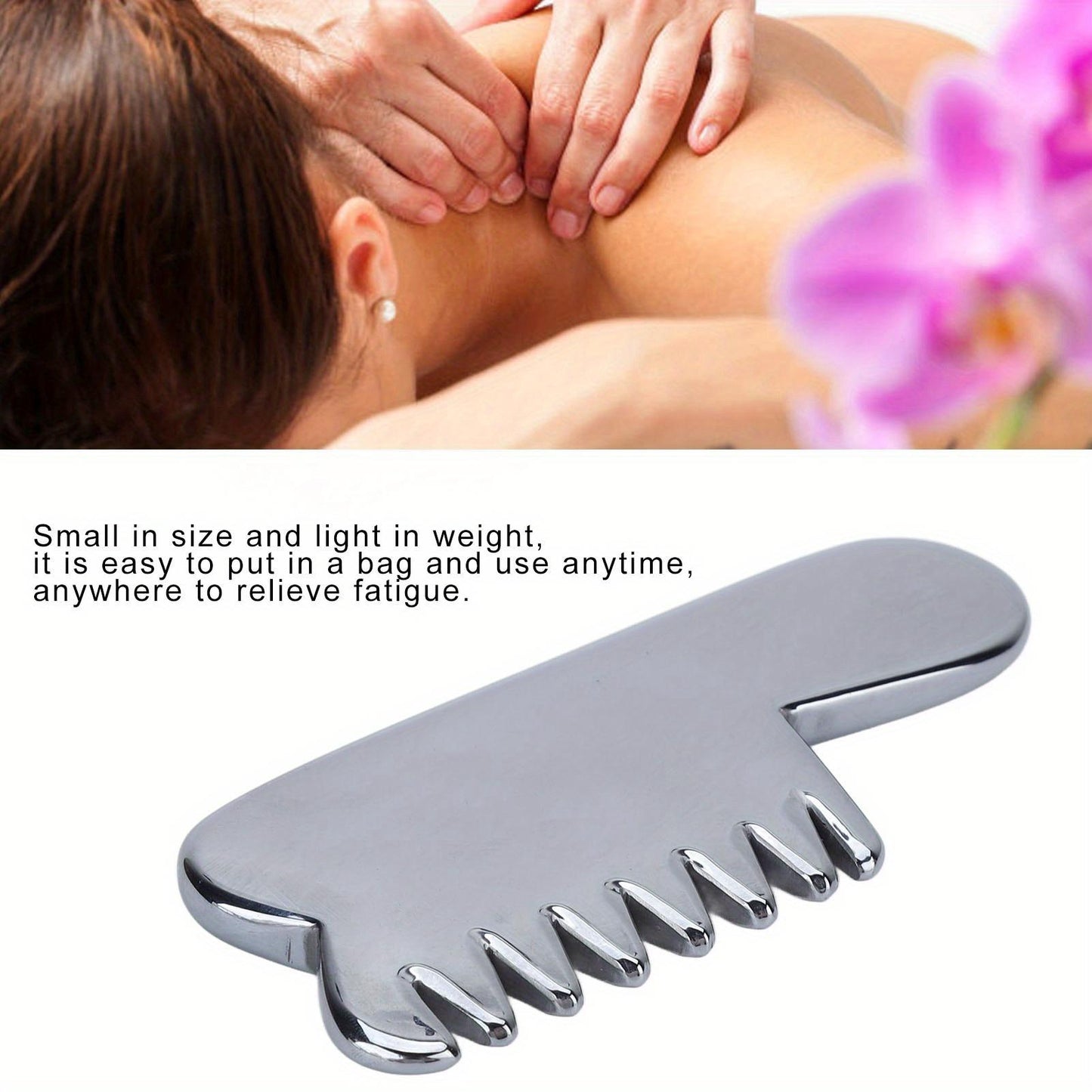 Comb Natural Energy Stone Terahertz Massage Lightweight Portable Shaving V Face Beauty Comb