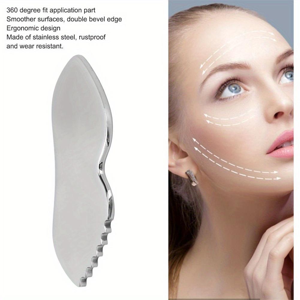 Gua Sha Massage Board Comb Edge 304 Stainless Steel Smooth Surface Gua Sha Tool for Soft Tissue Pain Relief, Body Care