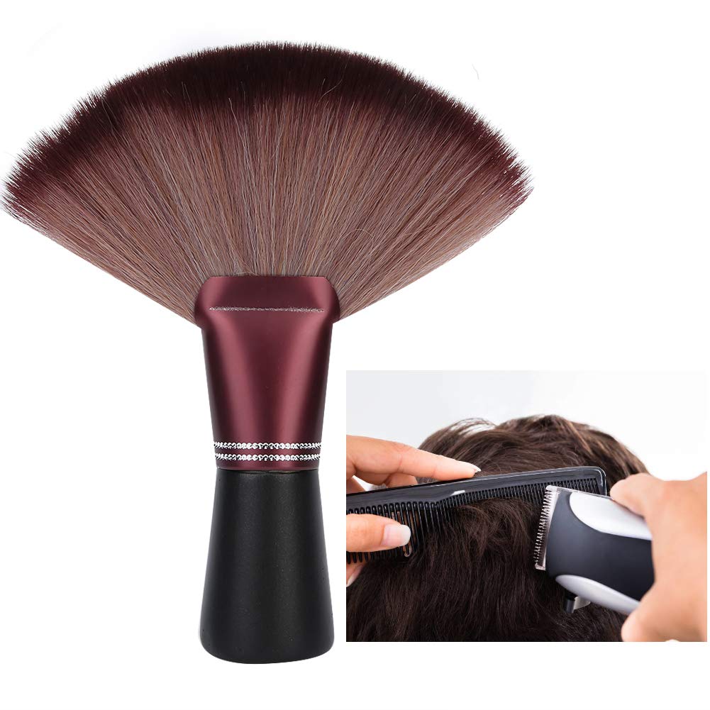 Fan-Shaped Neck Duster - Soft Hair Cutting Brush, Broken Hair Sweep Remover for Salon Styling